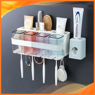 Kệ để bàn chải đánh răng đa năng kèm 4 cốc 9288