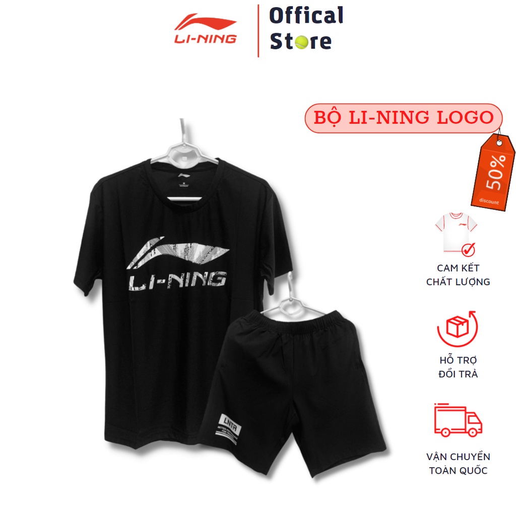 Bộ thể thao nam Decal Lining ⚡ SALE SỐC ⚡ Bộ quần áo Lining cổ tròn chất liệu cao cấp, phù hợp tập gym, chạy bộ