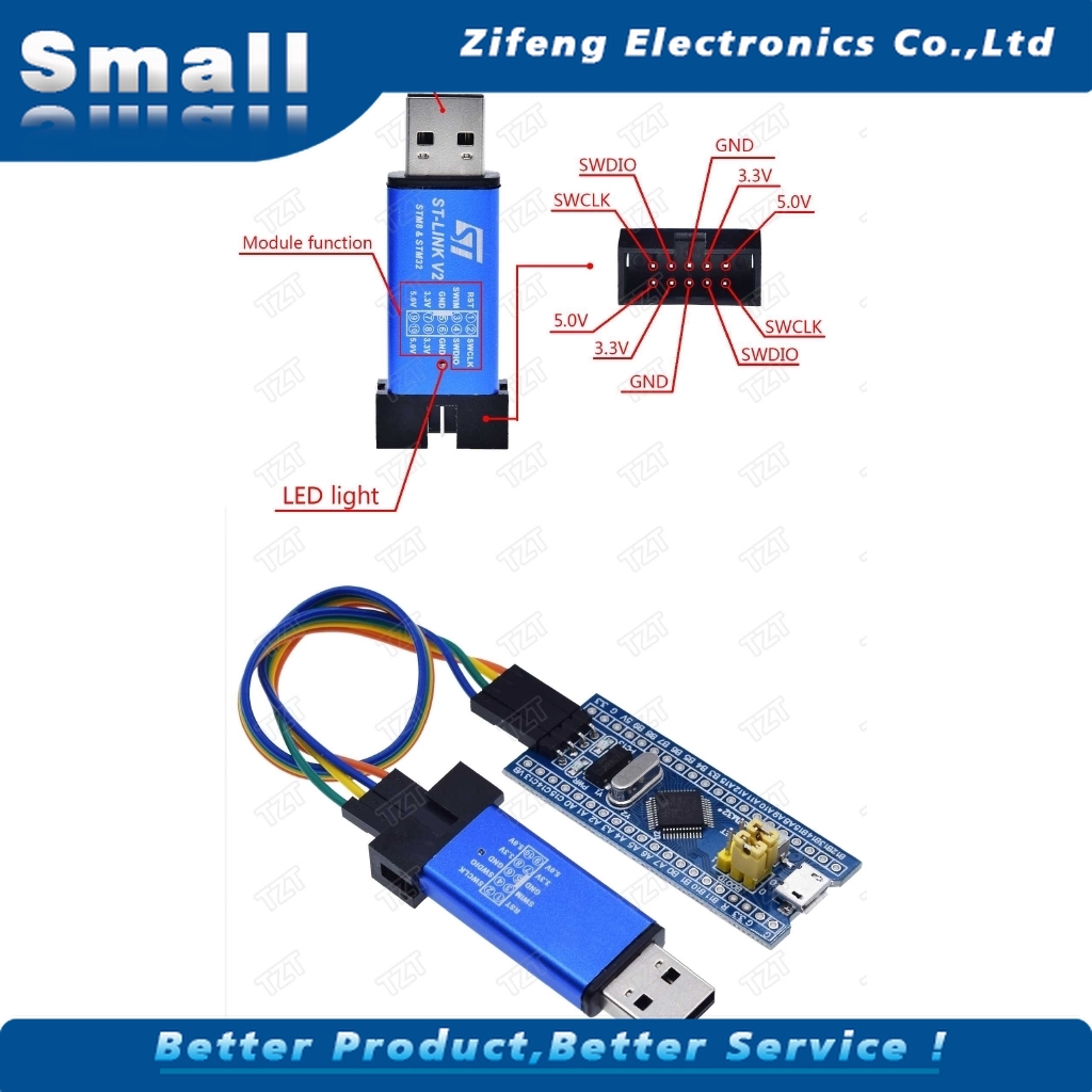 Mạch lập trình St Link St-Link V2 Mini Stm8 Stm32 chất lượng cao