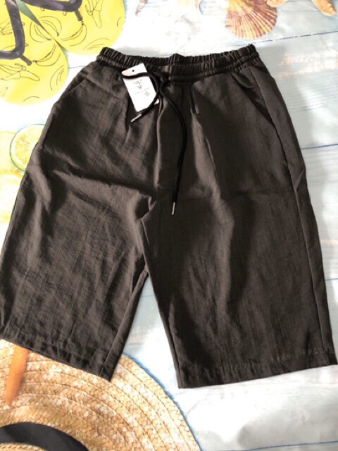 Quần đùi nam lửng ngắn chất đũi siêu mát | BigBuy360 - bigbuy360.vn