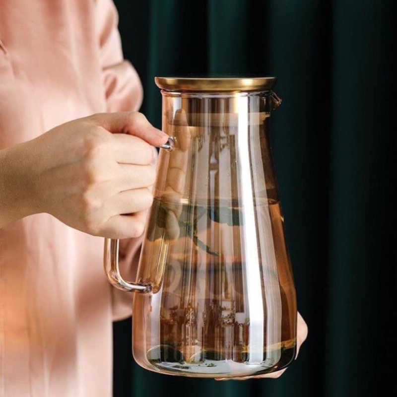 (BÌNH NƯỚC CHỊU NHIỆT) Bình nước thủy tinh nắp inox hàng các kiểu dáng, hàng cao cấp