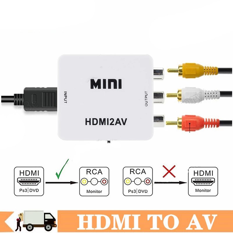 Bộ Chuyển HDMI ra AV ARIGATO Chống Nhiều Hình Ảnh Siêu Nét Bảo Hành 12 Tháng.BH1