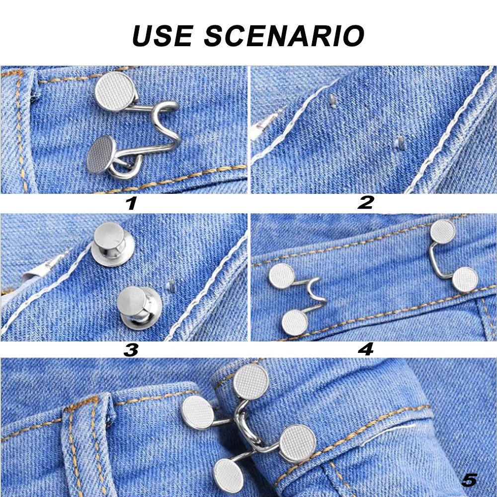[Mới] Khóa Thắt Lưng Quần Jean Vô Hình Không Cần Đóng Đinh Có Thể Điều Chỉnh Dùng May Quần Jean Giảm Hoàn Hảo