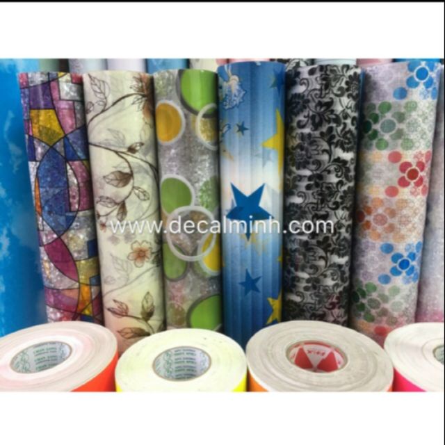 {Khổ 90cm} Decal dán kính mờ hoa văn Hàn Quốc cao cấp