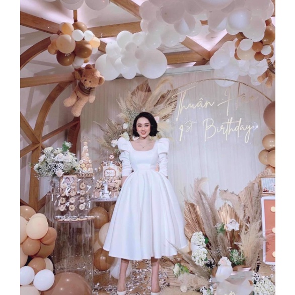 ĐẦM XÒE CÔNG CHÚA, ĐẦM ĐI TIỆC, THIẾT KẾ NHÀ MAY GIA ĐÌNH (CÓ HỘP CHỐNG MÓP VÀ GIFT BRAND)