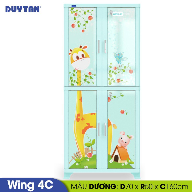 Tủ Nhựa Duy Tân Wing 4C 4 Cửa 723 (Nhiều Màu)