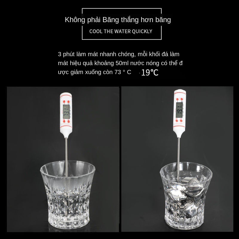 Thùng đá inox kim loại 304 Máy làm viên sắt đông lạnh nhanh cốc nước giải khát rượu whisky thép tạo tác