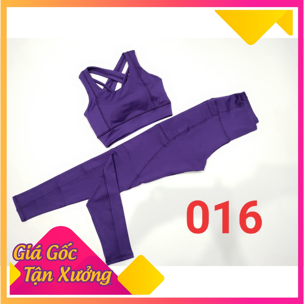 Set đồ tập thể thao nữ thoáng mát, đồ tập yoga thấm hút mồ hôi cực tốt 016