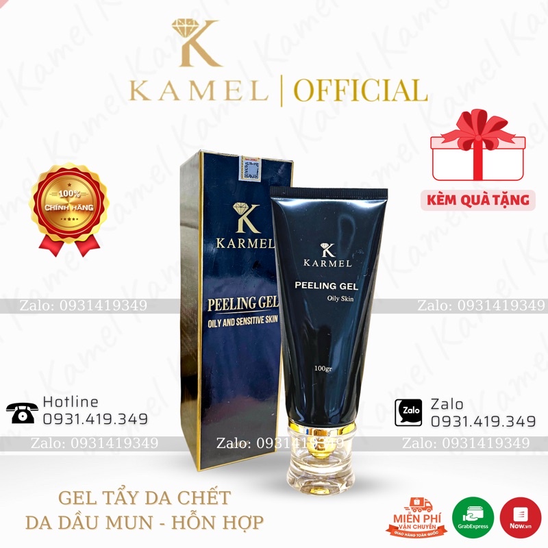 TẨY TẾ BÀO CHẾT KARMEL peeling dành cho da khô và hỗn hợp, tẩy da chết peeling gel dưỡng và chăm sóc tại nhà dầu