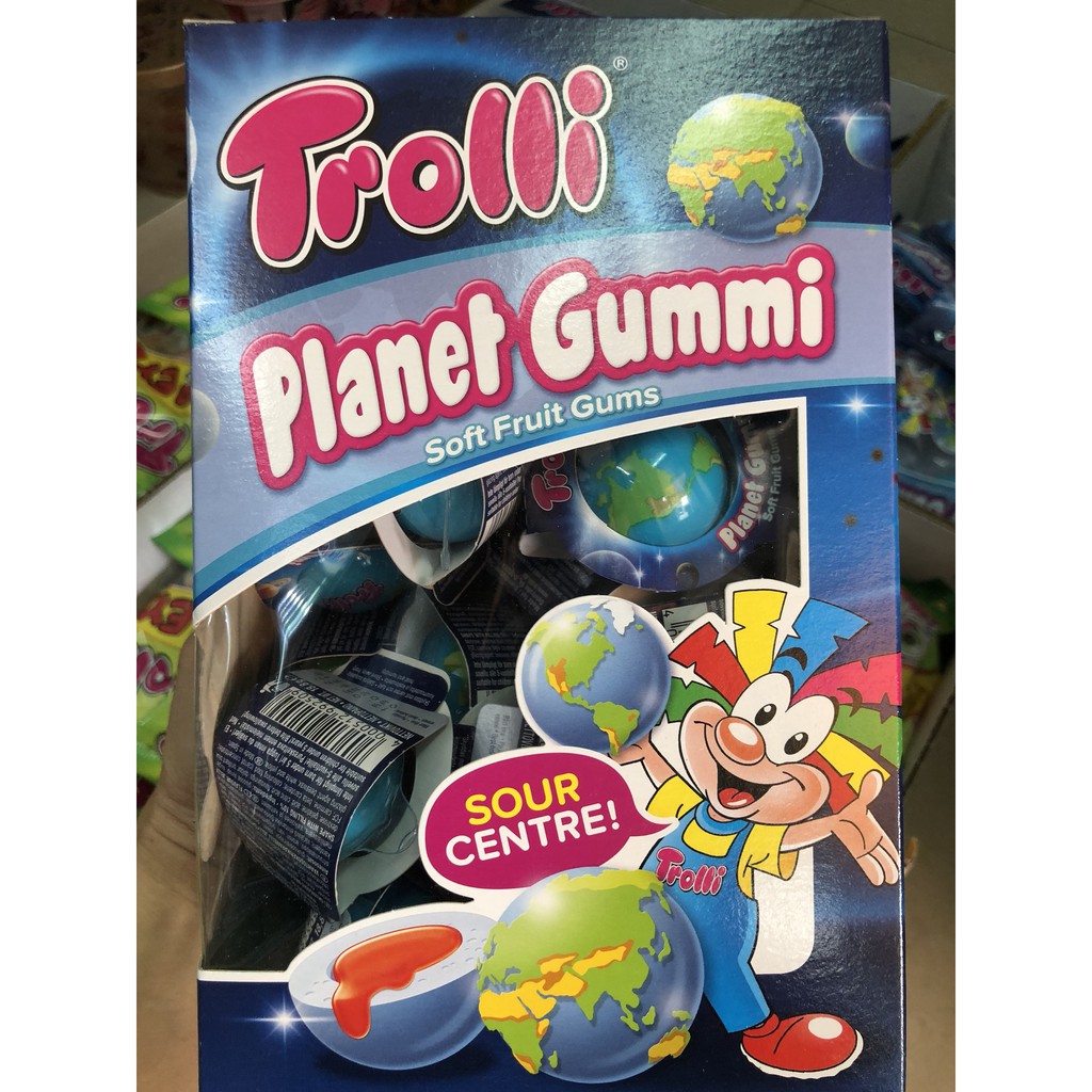 Kẻo dẻo Trolli hình quả địa cầu Hộp 40 viên