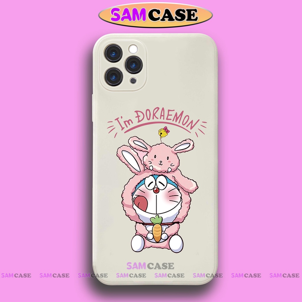 Ốp lưng iPhone cặp đôi hoạt hình Doraemon dễ thương đẹp cạnh viền vuông cho ip 6/6s/7/8/X/XS/XR/11/12/13/14 Pro Plus Max
