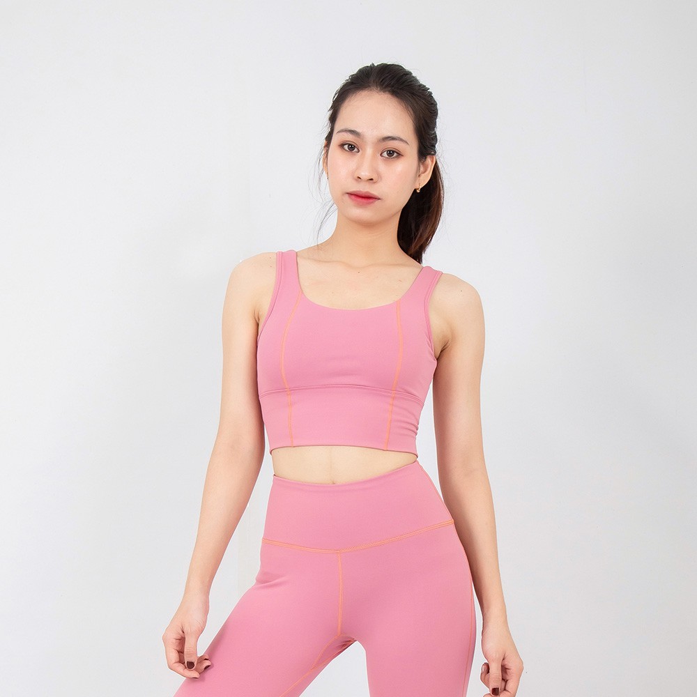 Áo bra thể thao dây lưng thun 4 chiều mềm nhẹ cá tính tập yoga, gym No.01