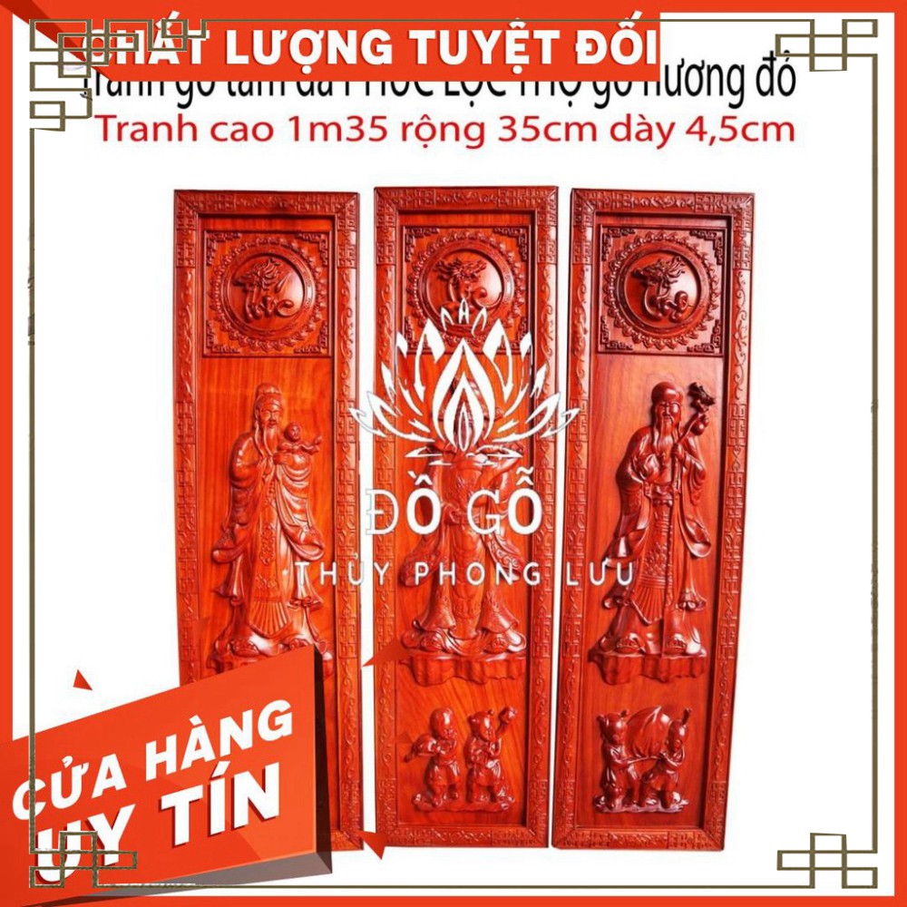 tranh tam đa gỗ hương đỏ-cao cấp sang trọng