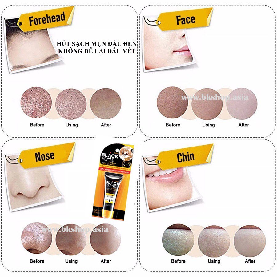 Mặt Nạ Lột Mụn Đầu Đen Mistine Black-Head Carbon Peel 10g