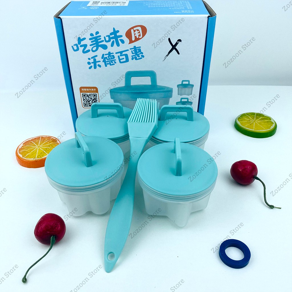 Khuôn làm bánh cho bé, khuôn hấp trứng tạo hình đáng yêu bộ set 4 khuôn hàng loại 1 - Zozoon Store