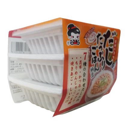 Set Đậu tương lên men Natto Dashi Nhật 147g (40gx3 )  [Chia 3 hộp nhỏ tiện lợi].  Date 05/2024