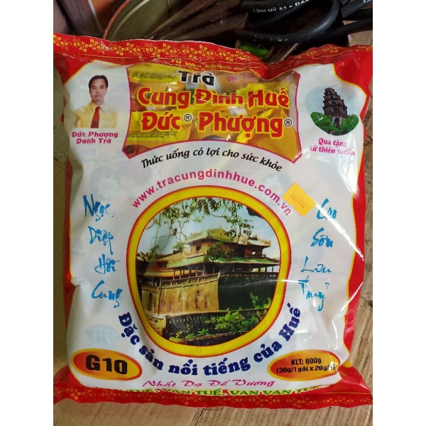 Trà cung đình Huế thượng hạng G10 gói 600gr Huế chính hãng