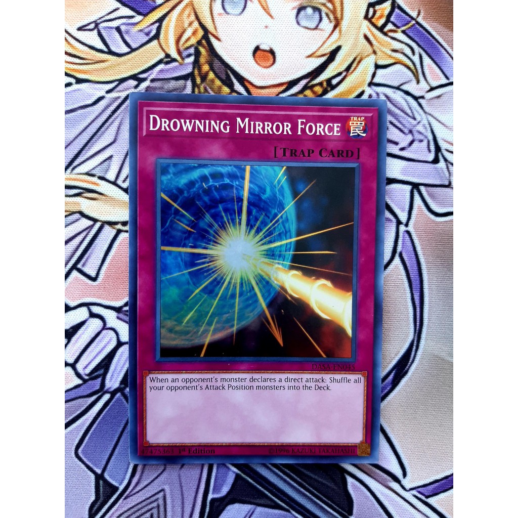 [ĐỖ LẠC SHOP ] THẺ BÀI YUGIOH -TRAP-Drowning Mirror Force - DASA-EN045 - Super Rare 1st Edition