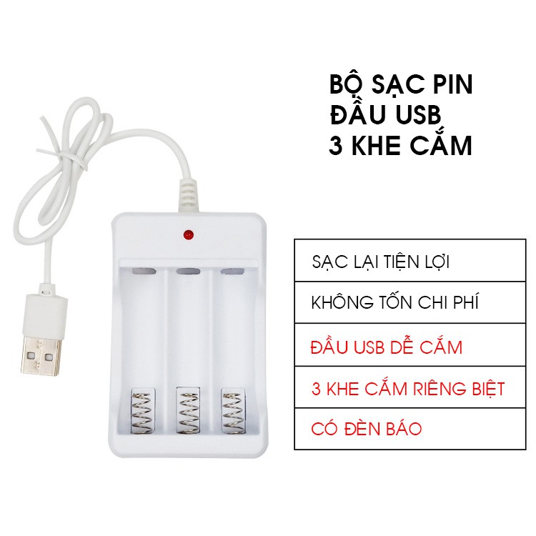 Pin sạc AA kèm bộ sạc pin cao cấp an toàn có đèn báo, Bộ sạc pin dùng cho các thiết bị điện tử - Bảo hành 1 tháng