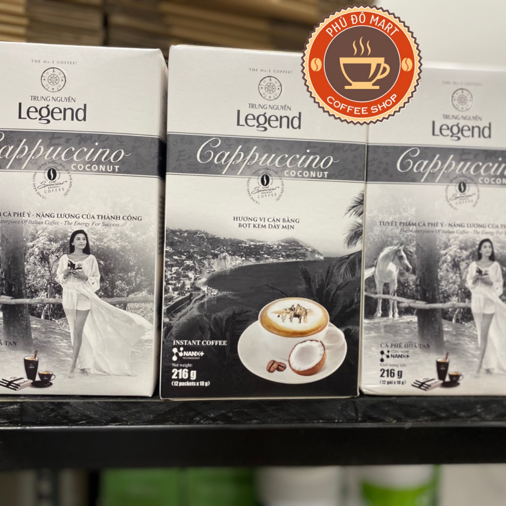 ( Combo 06 Hộp ) Cà Phê Sữa Hòa Tan Trung Nguyên Legend Cappuccino vị Mocha / Hazenut / Coconut