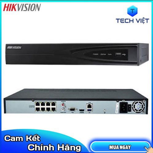 [HÀNG CHÍNH HÃNG] Đầu ghi hình camera IP 8 kênh HIKVISION DS-7608NI-K1 (B) - Hỗ trợ Cam 6.0