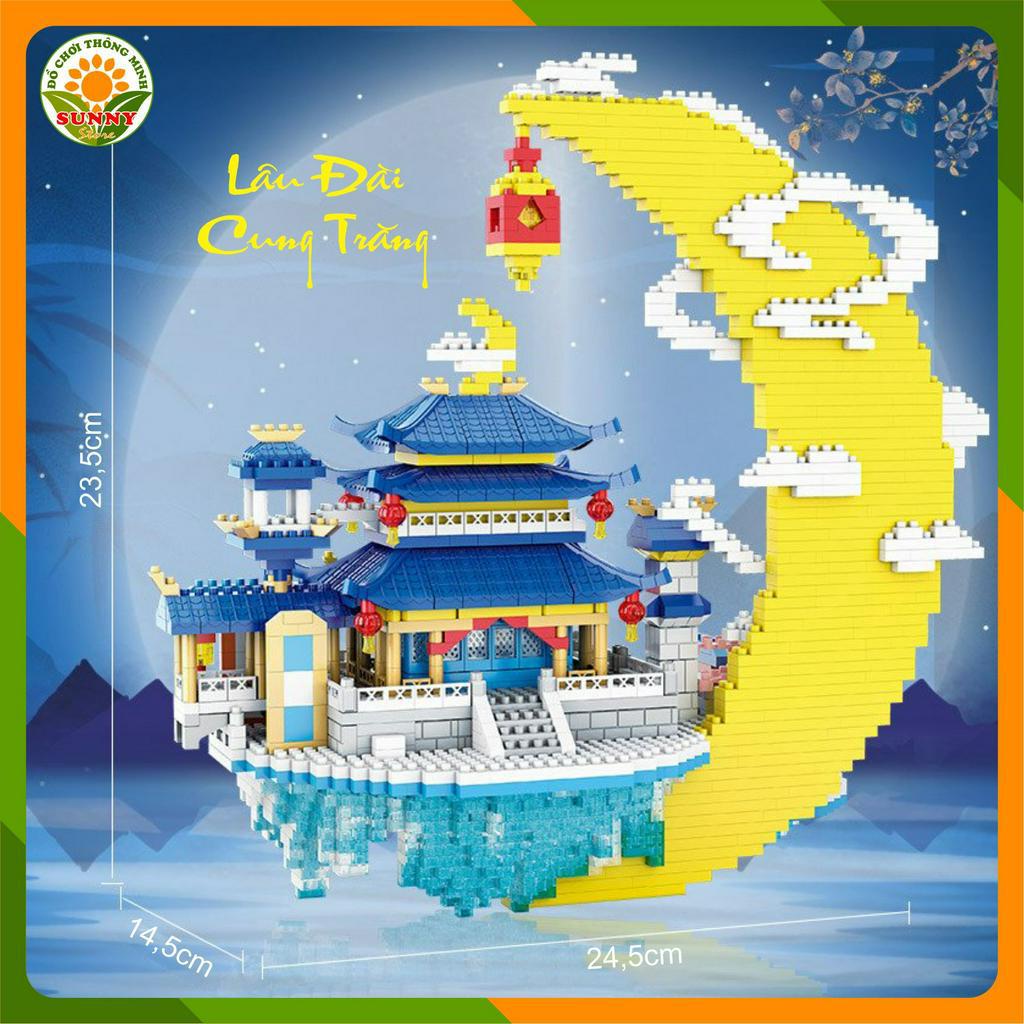 Mô hình lắp ghép 3D Công trình kiến trúc Lâu đài - Lâu đài chị Hằng - Hai size khác nhau - 4000-:- 8000pcs - Sunny