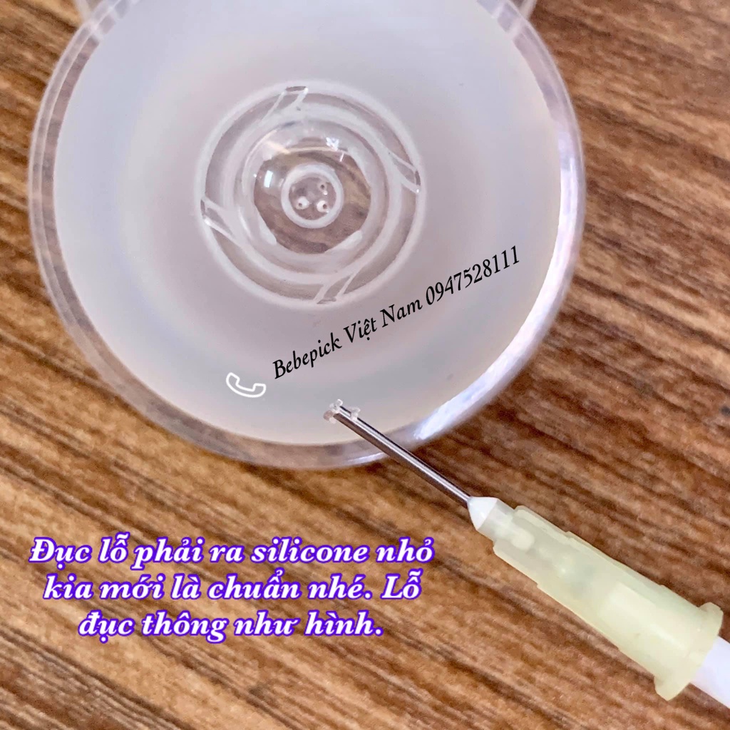 Đục lỗ núm ti, dao rạch núm chữ Y giúp tăng lượng sữa chảy