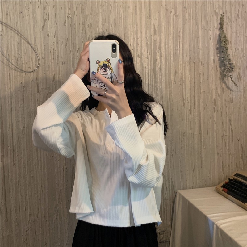 LEEVA - Áo croptop nữ thun gân mềm cá tính A106