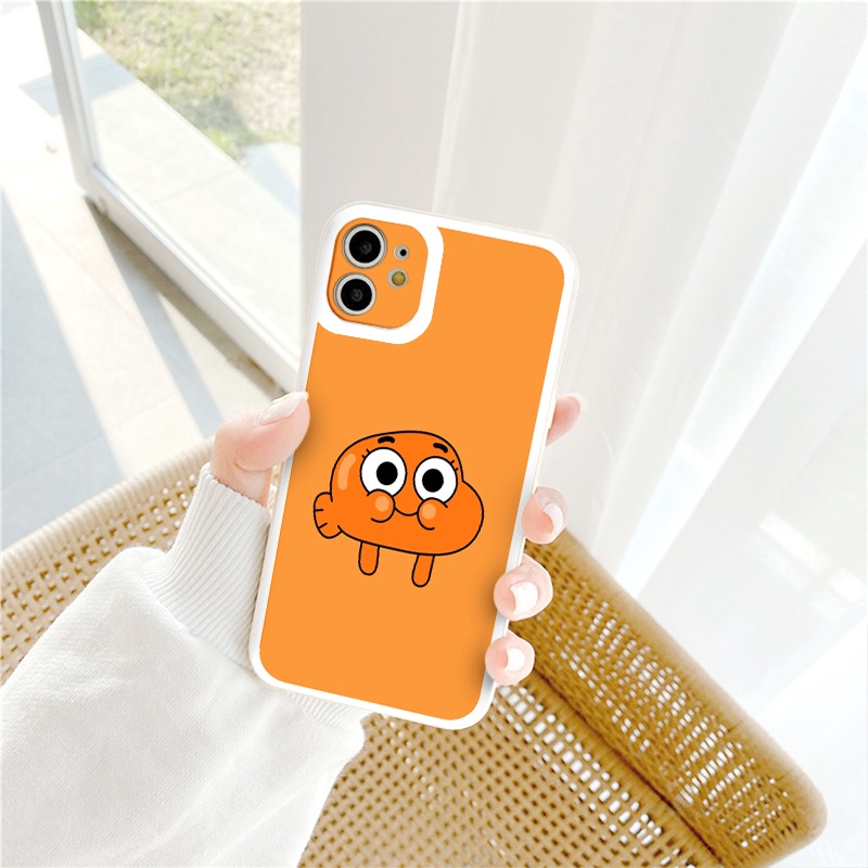 Ốp lưng iphone Mặt cam tinh nghịch cạnh vuông  cho iphone 11 7plus 8plus x xsmax 11pro max 12pro 12promax13promax tr1085