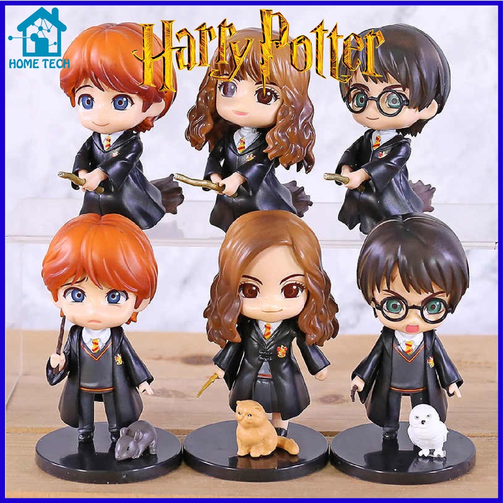 ĐỒ CHƠI  Bộ sưu tập Mô hình để bàn 6 nhân vật Harry Potter phong cách Chibi siêu đáng yêu, cử động được khớp tay