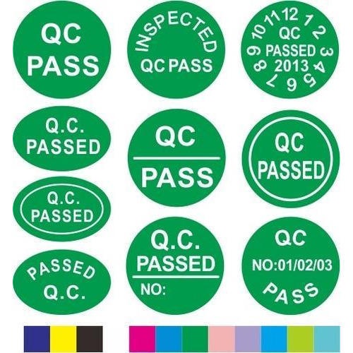 Tem 50 tờ delcan dán Sticker tròn QC PASSED.