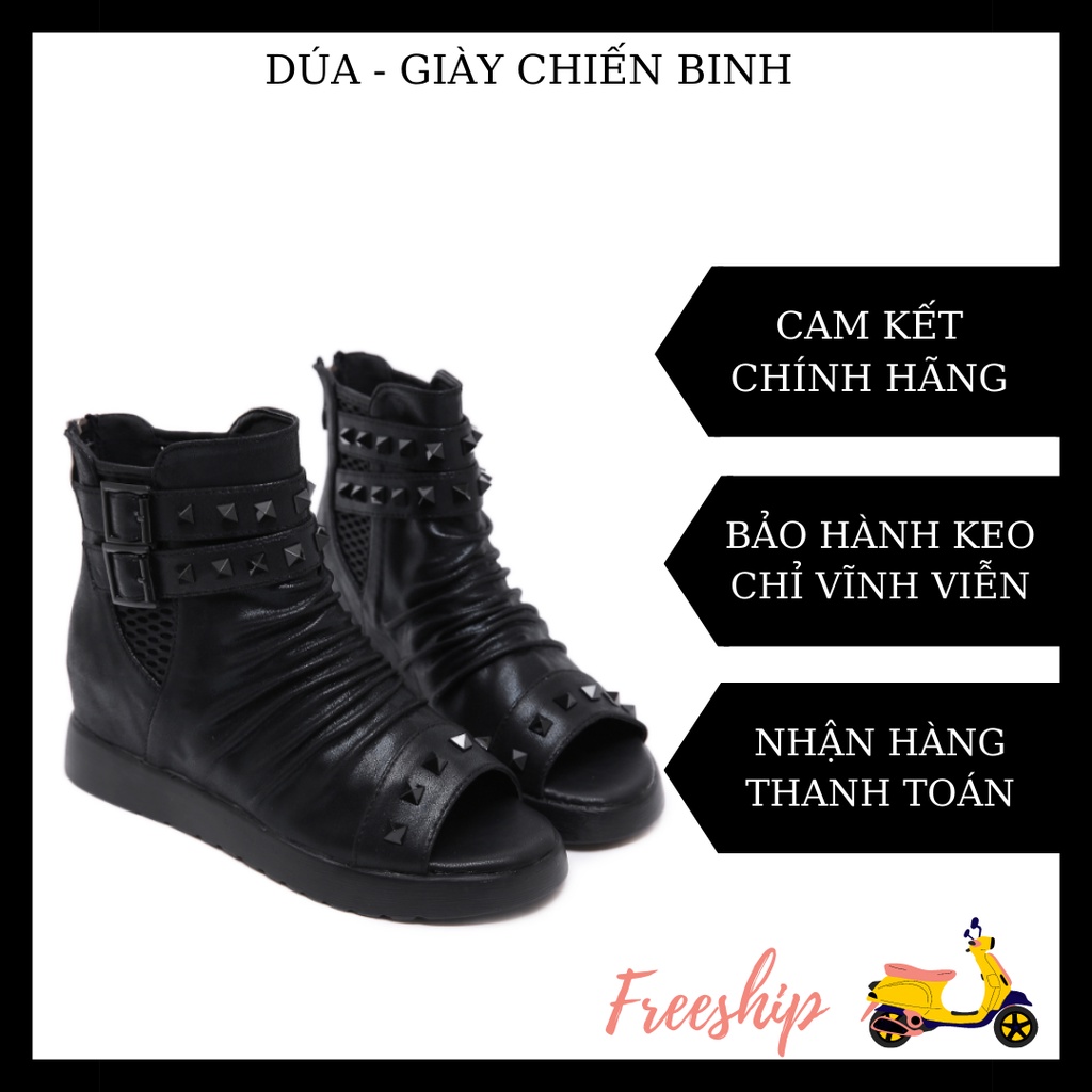 Giày Boot Đinh Tán Đế Độn 5 Phân 04