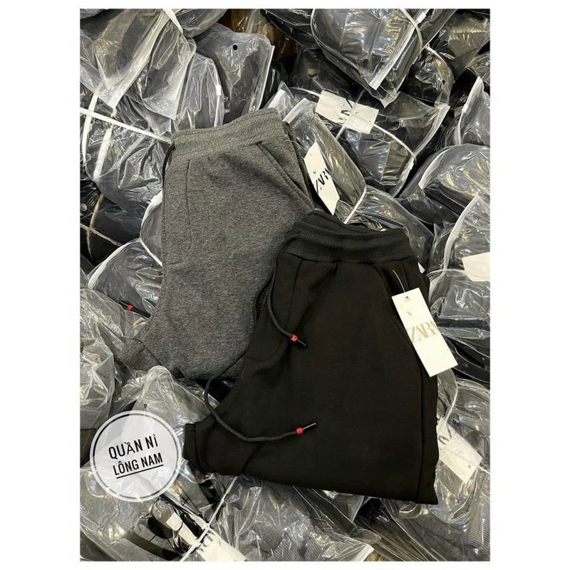 Quần jogger nỉ nam lót lông siêu ấm