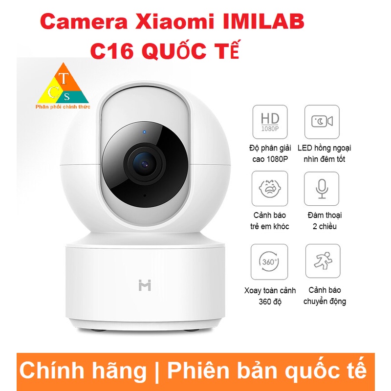 Camera ip xoay C16 1080p Xiaomi IMILAB quốc tế, Lens F3.2, hồng ngoại 4x850nm