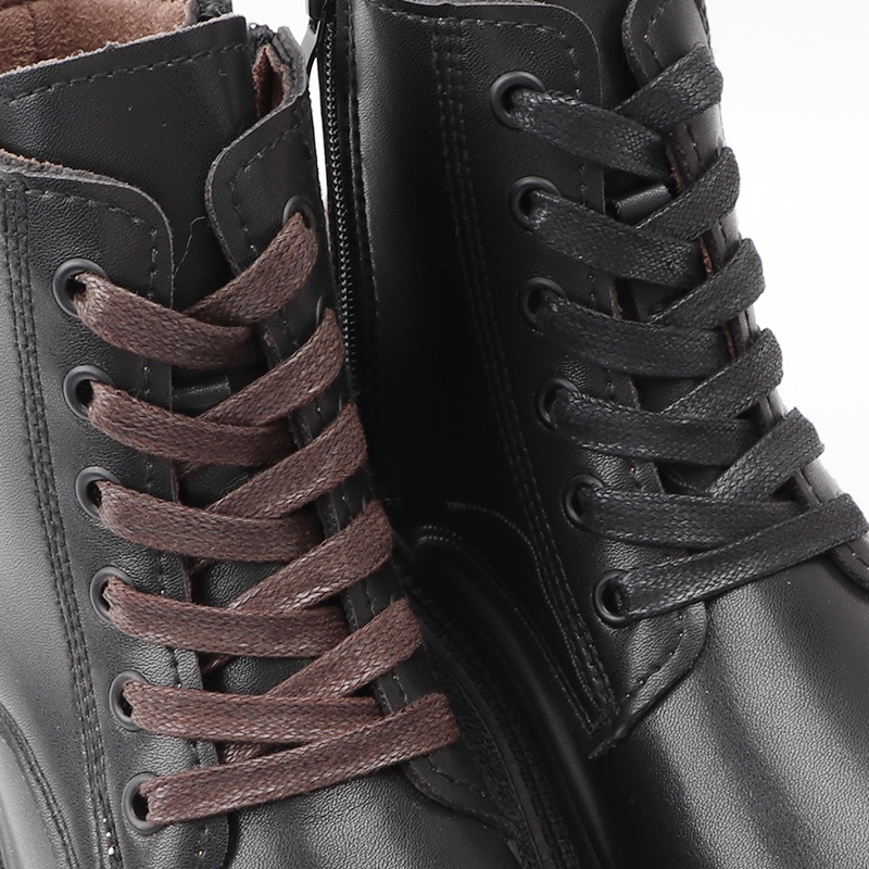 1 Cặp Dây Giày Bằng Cotton Sáp Dẹt Rộng 0.8CM Chống Nước Unisex