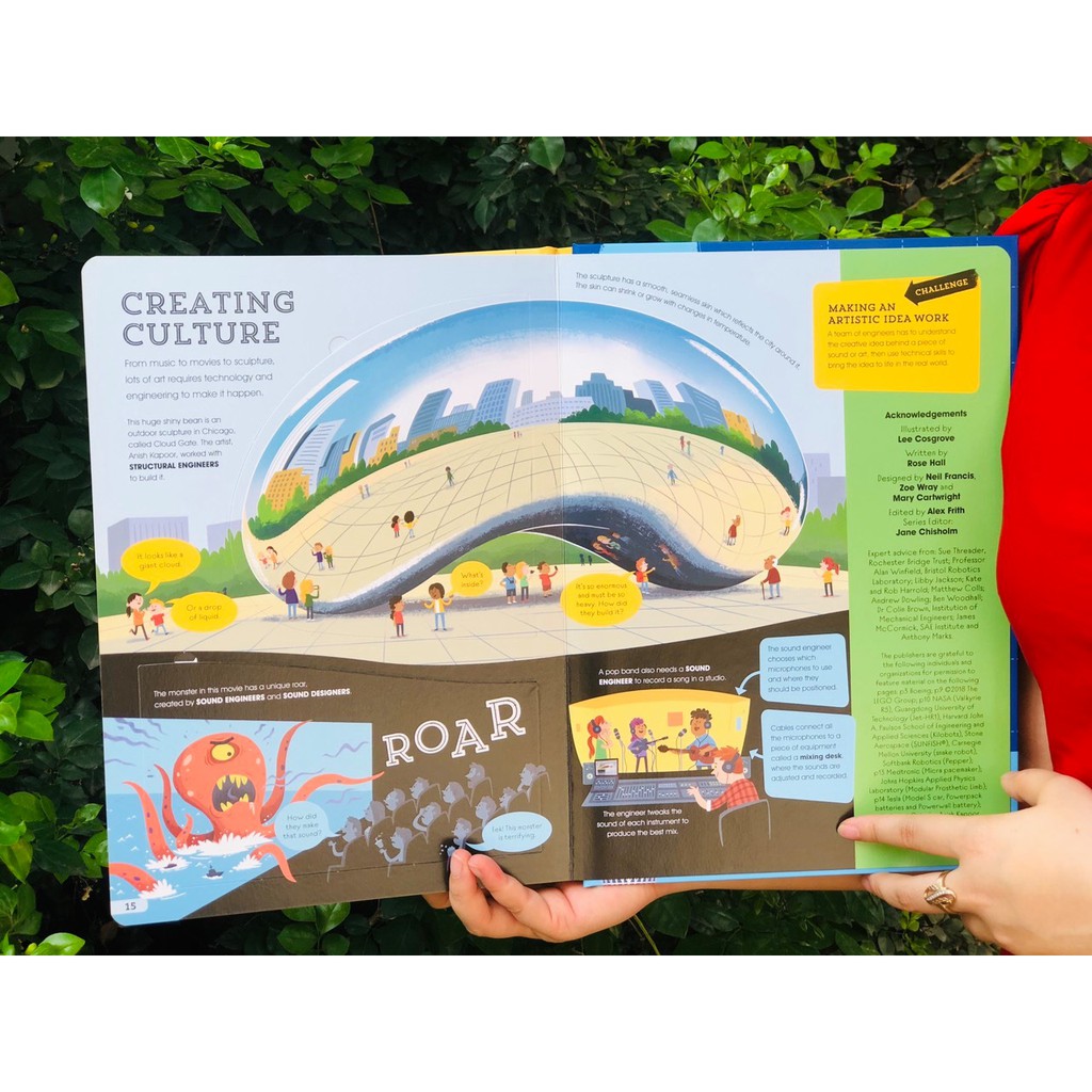 Sách Khám Phá Cách Hoạt Động Của Kỹ Thuật Lift The Flap Engineering (Sách Usborne) Á Châu Books