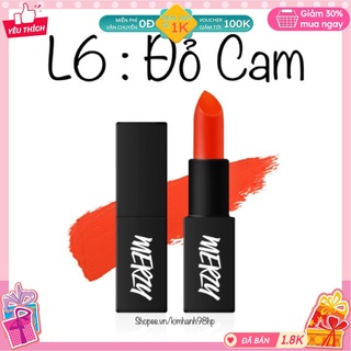 Son Thỏi Lì Merzy Another Me The First Lipstick #L6 Follow Me Đỏ Cam