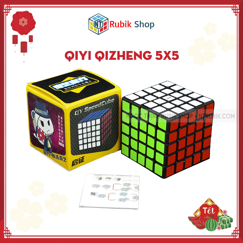 Đồ chơi rubik 5x5x5 - QiYi Qizheng 5x5x5 Black (Màu Đen) - ngocthinhrubik