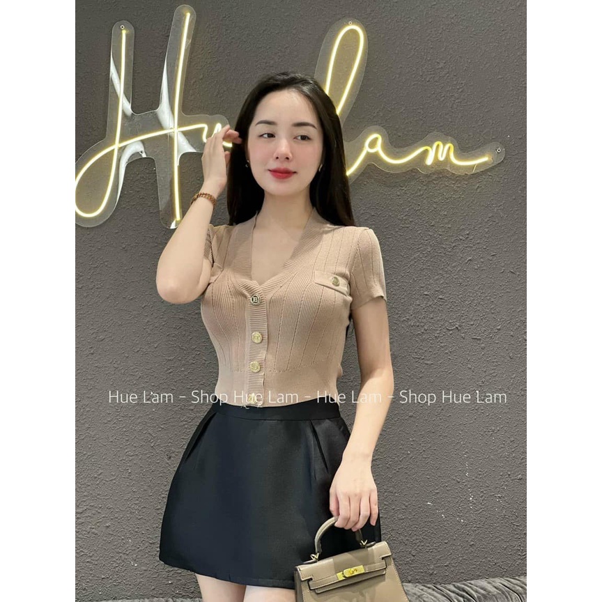 Áo len cài cúc vàng 4 màu mã 1039 (kèm ảnh thật)