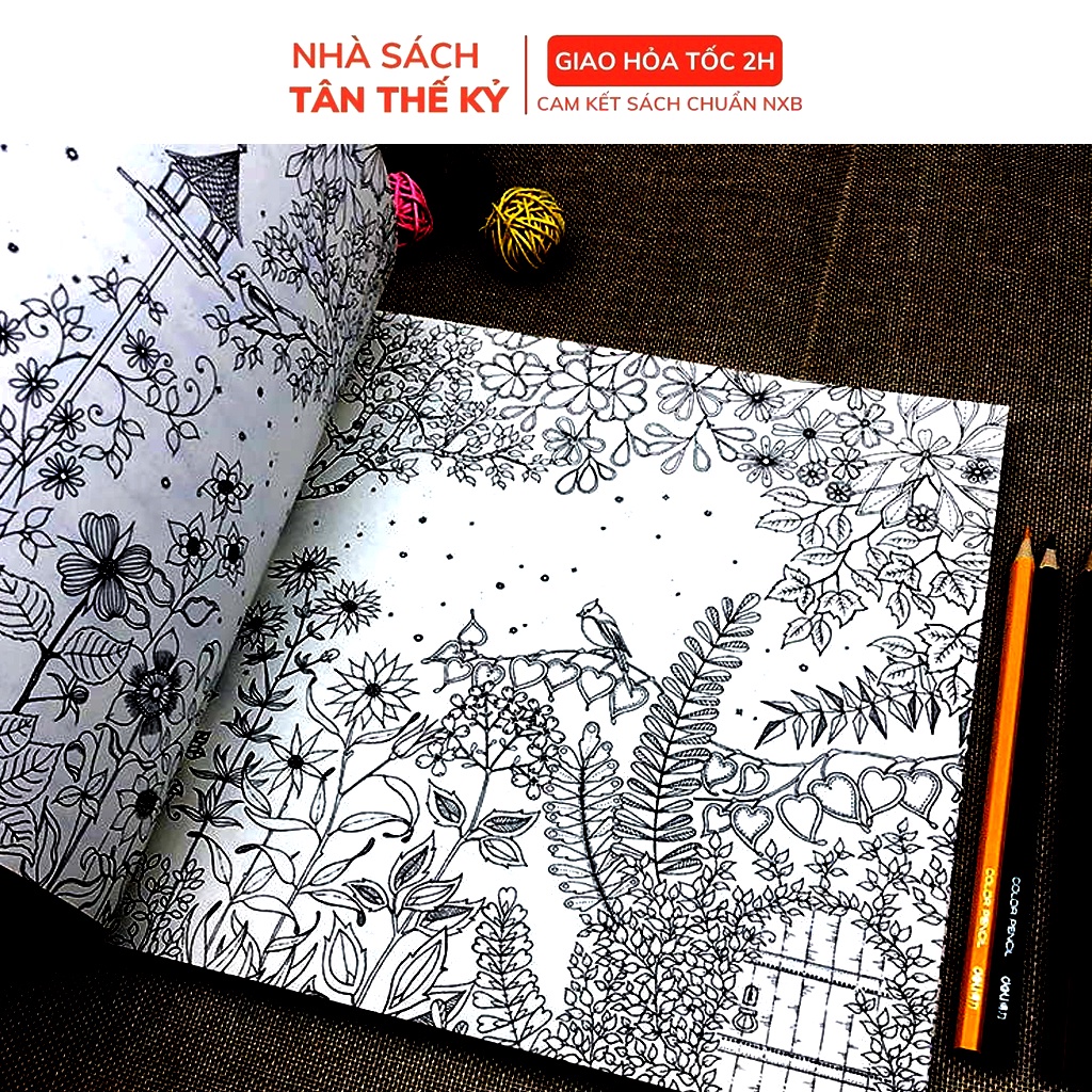 Sách Khu vườn bí mật tái bản 2020 (Sách tô màu Coloring book)