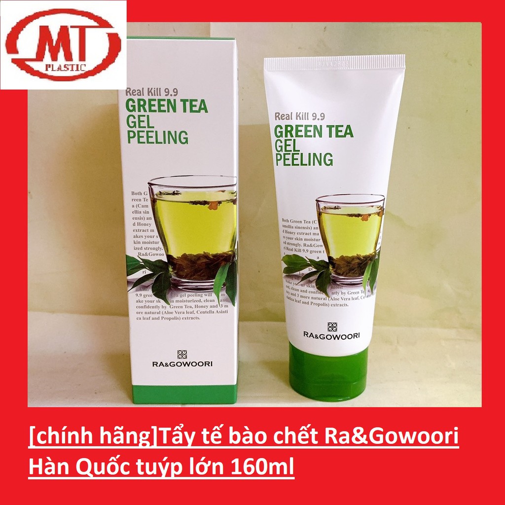 [chính hãng giá sỉ] Tẩy tế bào chết Ra&amp;gowoori chiết xuất trà xanh ngừa giảm mụn tuýp lớn 160ml