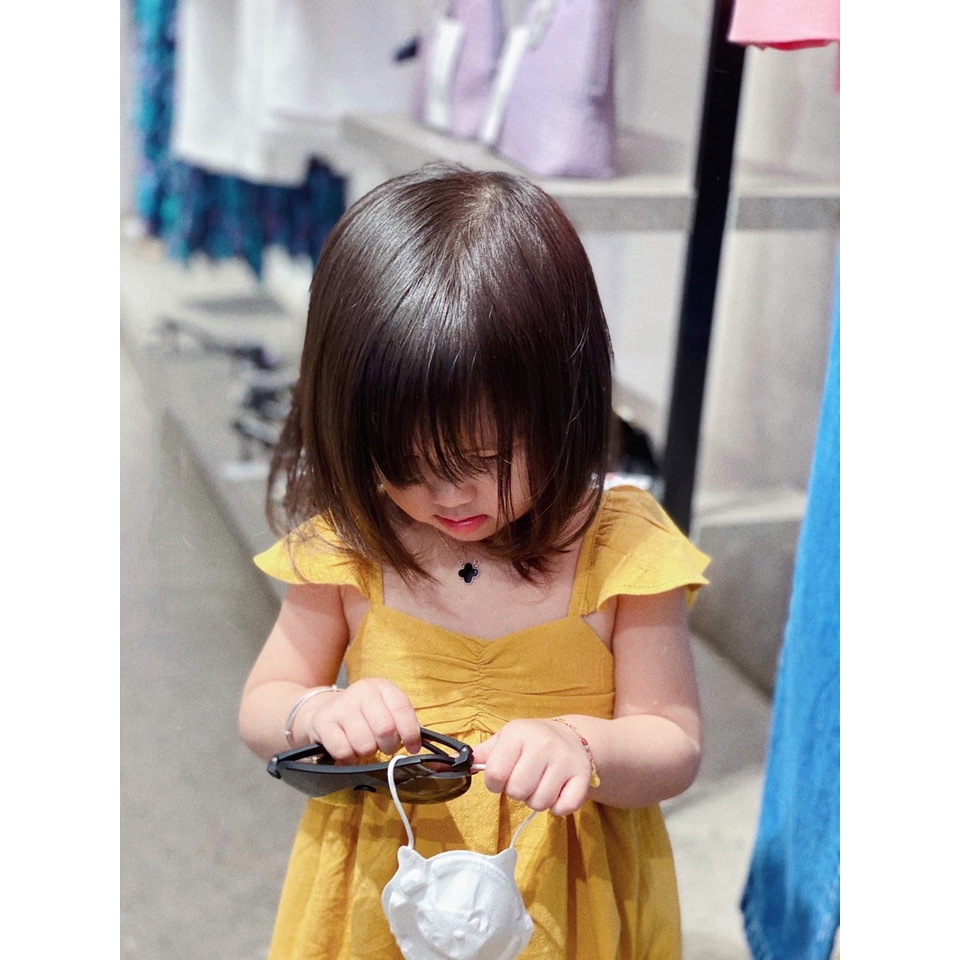 Váy đũi sần cara rút ngực bé gái