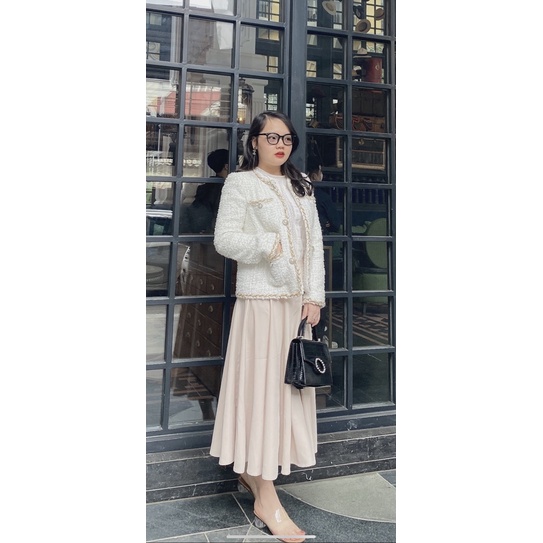 Áo tweed Huong boutique sz S