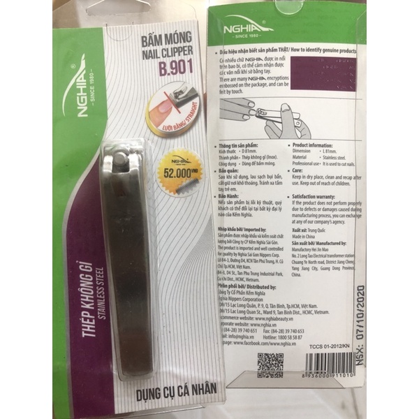 Bấm móng lớn Nghĩa B902 (Công ty Kềm Nghĩa)