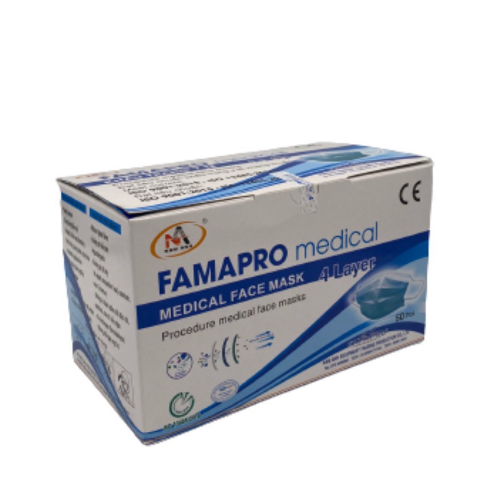 Khẩu trang y tế 4 lớp kháng khuẩn Famapro ( 50 cái/ hộp) | BigBuy360 - bigbuy360.vn