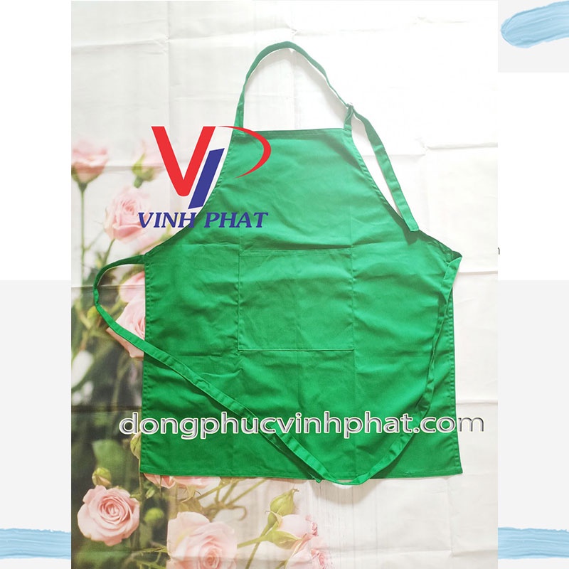 Tạp Dề Dài Màu Xanh Cao Cấp Đồng Phục quán cafe - VĨNH PHÁT