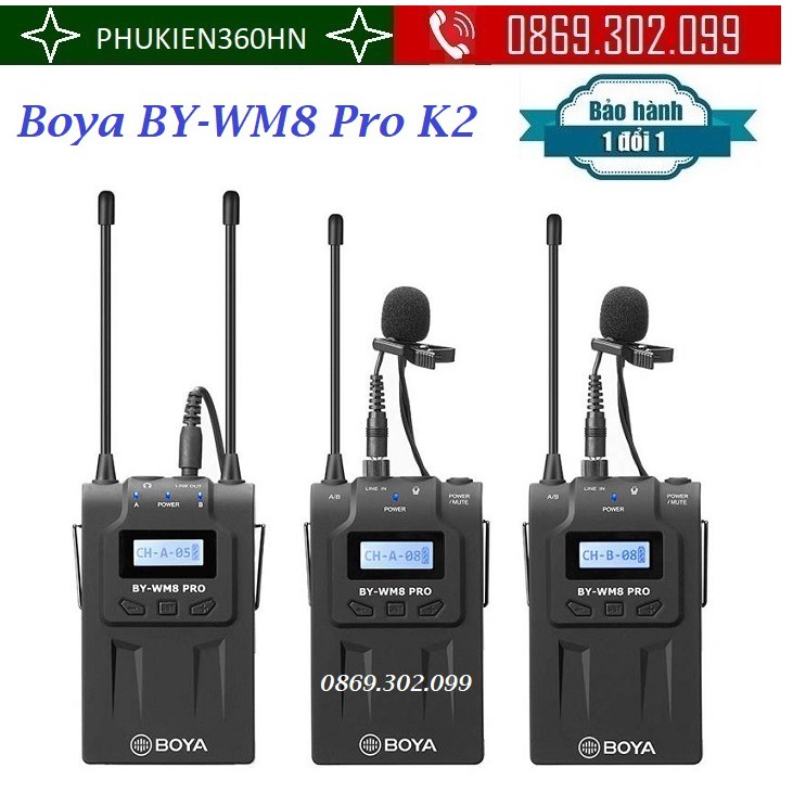 Micro Thu Âm Boya BYWM8 Pro K2