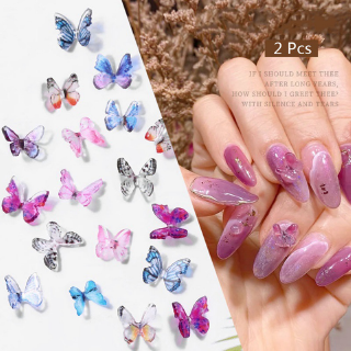 Miếng Dán Trang Trí Móng Tay Hình Bướm 3D DIY