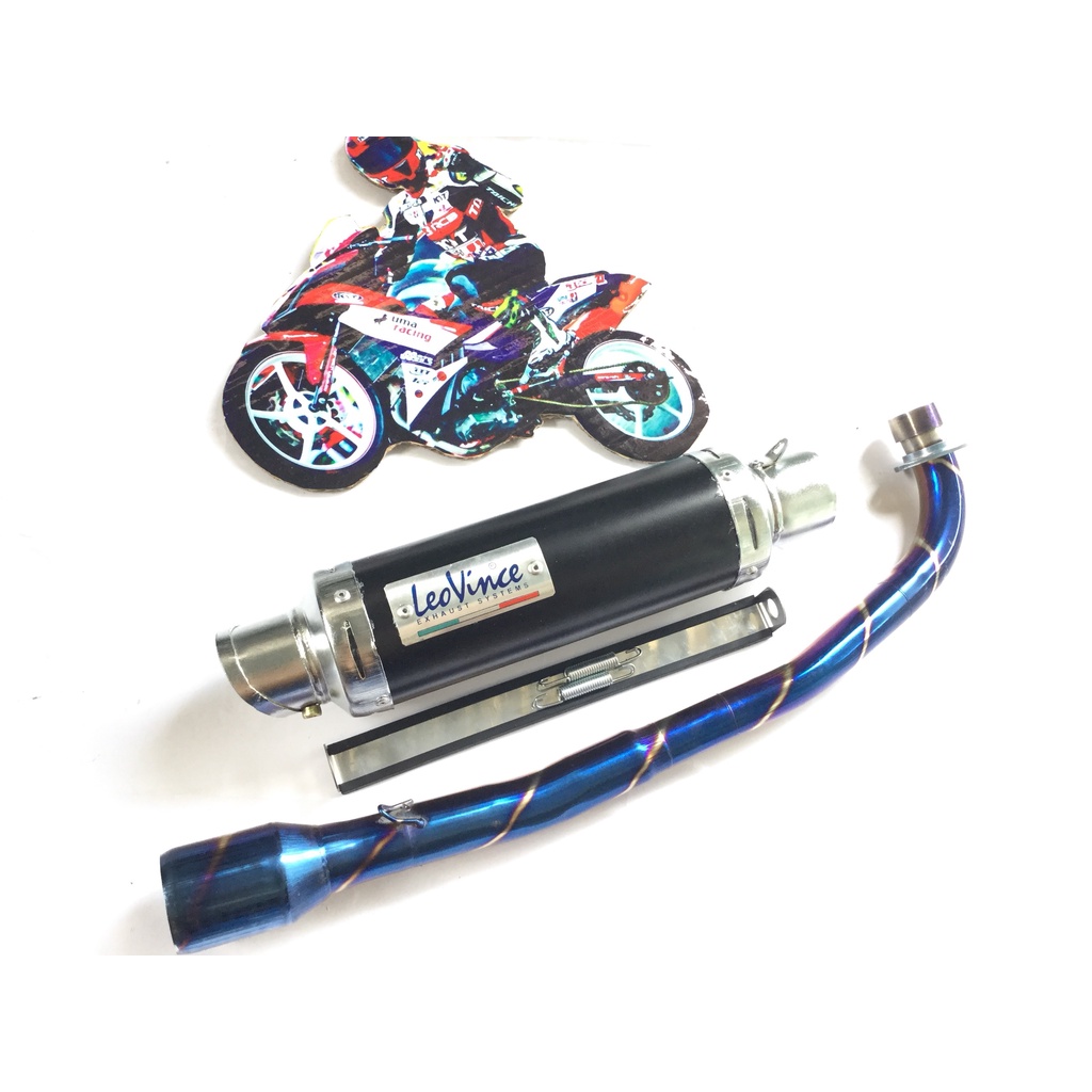 Pô leovince ĐEN cả cổ titan wave, cup, dream, 67, axelo, exciter 50cc, exciter, winer, sonic,...