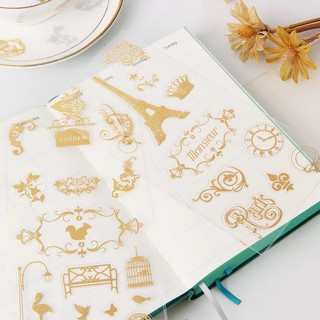 Sticker set Gold 3D